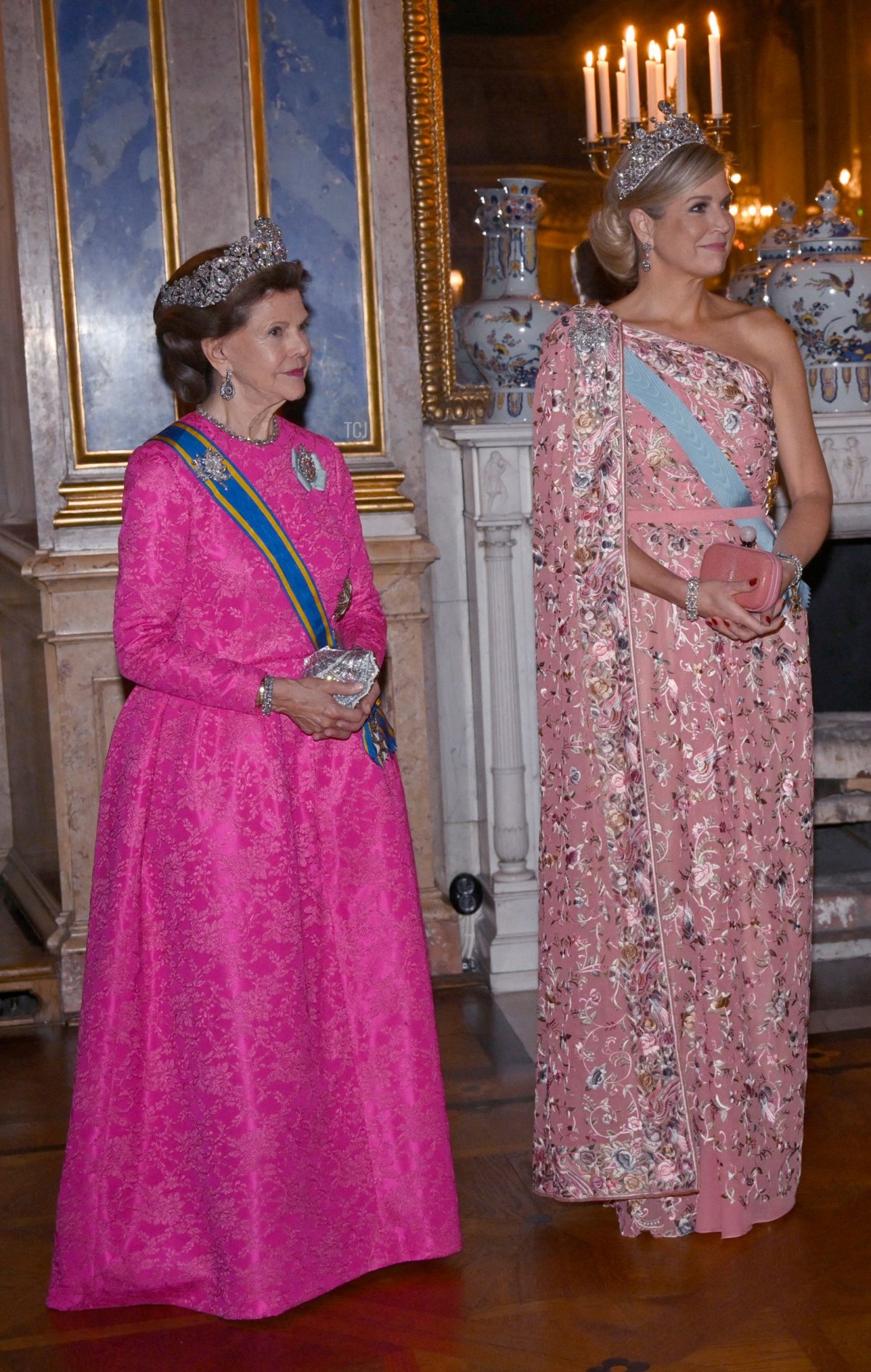 Sparkling Dutch State Visit Tiaras At The Royal Palace In Stockholm